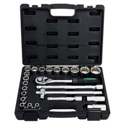 Jogo Chave Catraca Soquetes Bits 1/2 8 À 32 Mm Aço Cromo Vanadio 24 Peças - 3