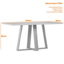 Ver imagem 2 de Mesa Lectus 170x90cm - Ypê/preto Newceval