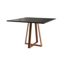 Ver imagem 3 de Mesa de Jantar Mônaco 110cm Tampo Preto Pés Cobre - Cor: Preto
