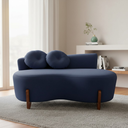 Ver imagem 1 de Namoradeira Sofá Feijão Lounge 120cm Orgânica Suede Azul Marinho