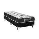 Ver imagem 1 de Cama Box Solteiro: Colchão Molas Bonnel Probel ProDormir Sleep + Base CRC Suede Black(88x188)