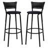 Kit 2 Banquetas para Bancada Banco Alto Junco Preto Balcão Cozinha Gourmet Bar Área de Lazer Piscina - 1
