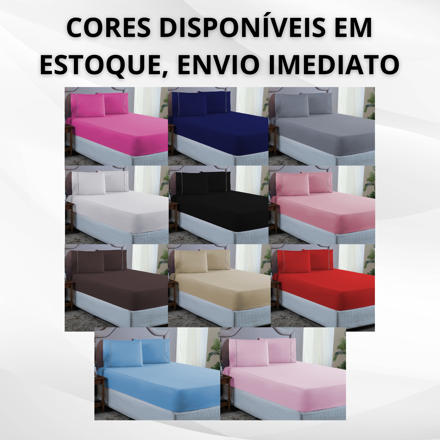 Jogo de Lençol Queen 400 Fios Detalhe em Ponto Palito 3 Peças Cama Box Padrão:azul Piscina - 8