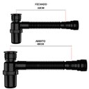Ver imagem 2 de Sifão Sanfonado com Copo 49cm Preto | Astra | Kit C/ 5 Un