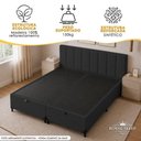 Ver imagem 4 de Cama Box com Baú Queen Bipartido Royal Sleep Sintético Preto
