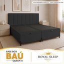Ver imagem 2 de Cama Box com Baú Queen Bipartido Royal Sleep Sintético Preto