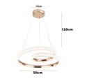 Ver imagem 3 de Lustre Pendente Led 40w Lupi Infinity Cristal Dourado 4000k Bivolt