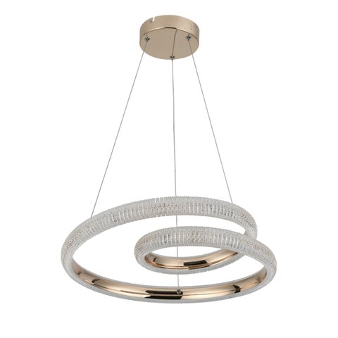 Lustre Pendente Led 40w Lupi Infinity Cristal Dourado 4000k Bivolt