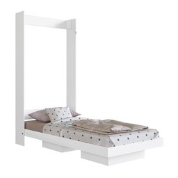 Cama de Solteiro Articulável Vertical Vancouver Branco Cv090 Art In Móveis - 3 Cama de Solteiro Articulável Vertical Vancouver Branco Cv090 Art In Móveis - 3