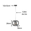 Ver imagem 3 de Pendente Luminária Infinity Industrial Preto