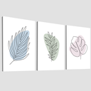 Ver imagem 3 de Quadro Decorativo Minimalista Abstrato Floral
