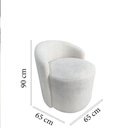 Ver imagem 6 de Kit 2 Poltronas Decorativa Yara Orgânica Linho Bege