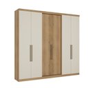 Ver imagem 2 de Guarda-Roupa Casal 6 Portas 4 Gavetas 238cm Passione Ultra Off White Capuccino/Off White