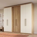 Ver imagem 1 de Guarda Roupa Casal 6 Portas e 4 Gavetas 238 x 231cm Passione Ultra Yescasa Marrom Capuccino/Off White