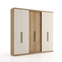 Ver imagem 2 de Guarda Roupa Casal 6 Portas e 4 Gavetas 238 x 231cm Passione Ultra Yescasa Marrom Capuccino/Off White