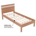 Ver mais imagens de Cama Solteiro C/ Auxiliar Qt9 Amendoa Branco Amendoa Branco