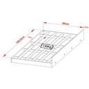 Ver imagem 3 de Cama Solteiro C/ Auxiliar Qt9 Amendoa Branco Amendoa Branco