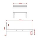 Ver imagem 6 de Cama Solteiro C/ Auxiliar Qt9 Amendoa Branco Amendoa Branco