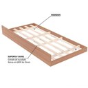 Ver imagem 4 de Cama Solteiro C/ Auxiliar Qt9 Amendoa Branco Amendoa Branco
