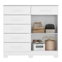 Ver imagem 5 de Cômoda para Quarto 2 Portas 124cm Ester A02 Branco - Mpozenato