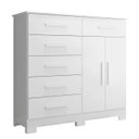 Ver imagem 1 de Cômoda para Quarto 2 Portas 124cm Ester A02 Branco - Mpozenato