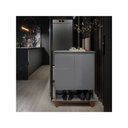 Ver imagem 4 de Sapateira Hall Vertical com 2 Portas Flow para Entrada ou Quarto - Apartamento ou Casa - Cinza