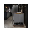 Ver imagem 5 de Sapateira Hall Vertical com 2 Portas Flow para Entrada ou Quarto - Apartamento ou Casa - Cinza