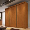 Ver imagem 4 de Guarda Roupa Casal Londres 3 Portas 4 Gavetas Cinamomo - Novo Horizonte