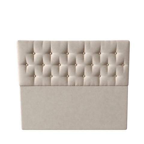 Cabeceira para Cama Queen Estofada em Suede Bege