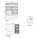 Ver imagem 3 de Conjunto Quarto Juvenil Americano 4 Portas 10 Gavetas Henn Branco