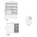 Ver imagem 3 de Conjunto Quarto Juvenil Americano 4 Portas 10 Gavetas Henn Branco