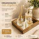 Ver imagem 4 de Bandeja Espelhada Decorativa Organizador Banheiro e Lavabo Madeira Natural Tratada Yeet 28cm