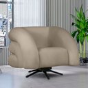 Ver imagem 7 de Poltrona Decorativa Micheli Base Giratória e Balanço Veludo Cor:bege