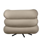 Ver imagem 4 de Poltrona Decorativa Micheli Base Giratória e Balanço Veludo Cor:bege