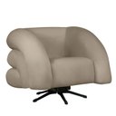Ver imagem 1 de Poltrona Decorativa Micheli Base Giratória e Balanço Veludo Cor:bege