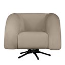 Ver imagem 2 de Poltrona Decorativa Micheli Base Giratória e Balanço Veludo Cor:bege
