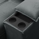 Ver mais imagens de Sofá Retrátil Reclinável para Sala 3 Lugares 210cm Zayn F04 Veludo Cinza Escuro - Lyam Decor