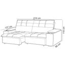 Ver imagem 5 de Sofá Retrátil Reclinável para Sala 3 Lugares 210cm Zayn F04 Veludo Cinza Escuro - Lyam Decor