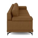 Ver imagem 7 de Sofá Living 4 lugares 252cm Agostino Pés Design em Ferro Couro Caramelo G52 - Gran Belo