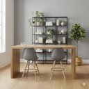 Ver imagem 6 de Kit 2 Banquetas Saarinen Polipropileno Cinza para Cozinha, Bancada e Área Gourmet com Base Madeira