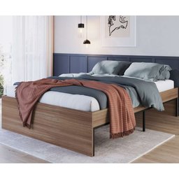 Cama de Casal 141,2x193cm C/ Estrutura em Aço Montana/preto Tb140 Art In Móveis - 1 Cama de Casal 141,2x193cm C/ Estrutura em Aço Montana/preto Tb140 Art In Móveis - 1