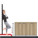 Ver imagem 5 de Armário para Escritório com 3 Portas com Chave 121,5cm PE40 Cinza