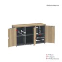 Ver imagem 6 de Armário para Escritório com 3 Portas com Chave 121,5cm PE40 Cinza