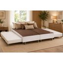 Ver imagem 1 de Cama Box com Colchão Queen Corano White com 2 Auxiliares Branco Ortobom