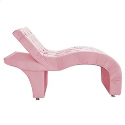 Maca Estética Estofada Reclinável Ergonômica Veludo Eliana:rosê - 3