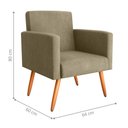 Ver imagem 2 de Poltrona Gaia para Sala Reclinável Veludo Turkey Espuma D20 Cappuccino Matrix 1 Lugar