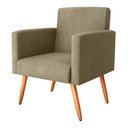 Ver imagem 3 de Poltrona Gaia para Sala Reclinável Veludo Turkey Espuma D20 Cappuccino Matrix 1 Lugar