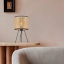 Ver imagem 2 de Luminária de Mesa Abajur Preto e Bege 37cm 1e27