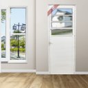 Ver imagem 2 de Porta Basculante Alumínio Branco Linha Veneza:Direita/ 210 x 80