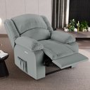 Ver imagem 2 de Poltrona do Papai Reclinável Sala de Cinema Barcelona Elétrica Touch Massagem Usb Pu Cinza G23 Encan